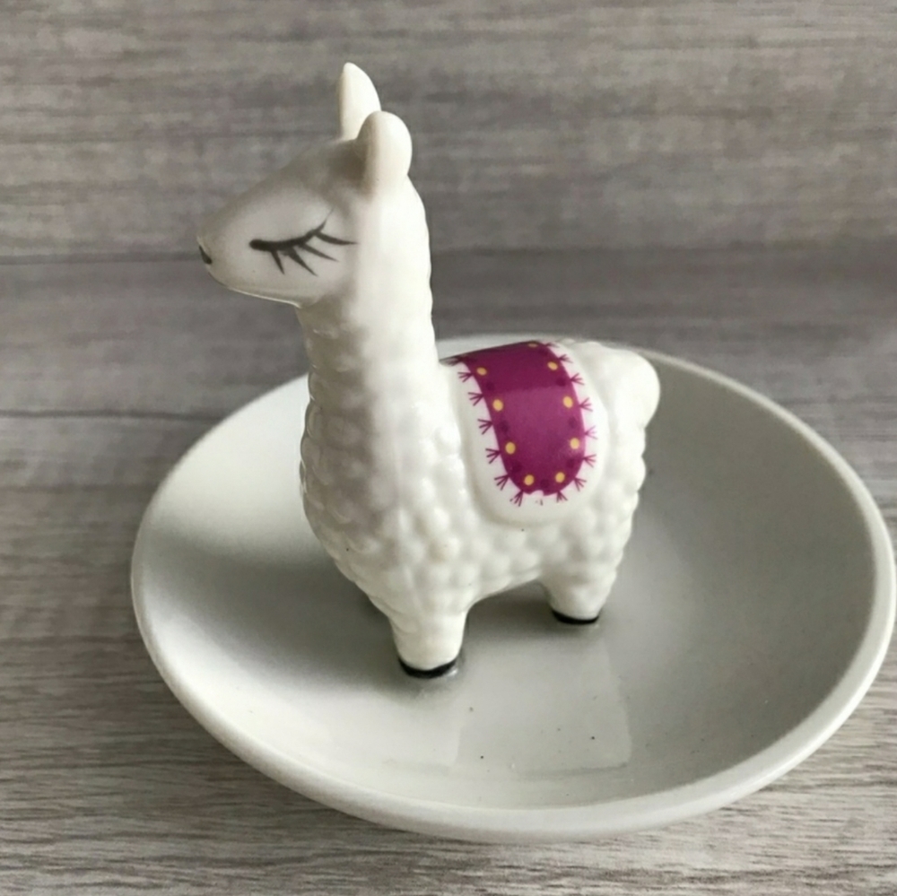 SOLD Llama trinket tray